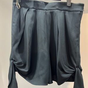 Chloé Chloe Black High Waist Iconic Tie Detail Shorts Size 38
